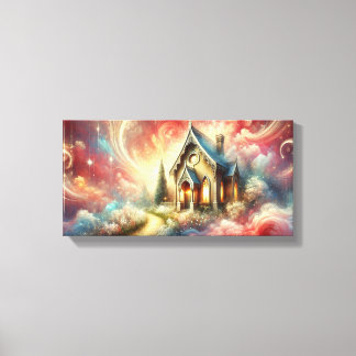 Toile Petit chalet Whimsical, Explosion de couleur
