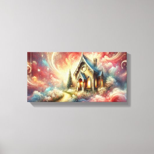 Toile Petit chalet Whimsical, Explosion de couleur (Recto)