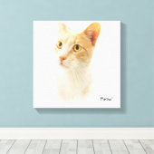 Toile Petit Chat Blondie Se Demandant (Insitu (Plancher de Bois))
