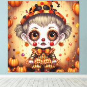 Toile Petit clown d'Halloween 2 (Insitu (Plancher de Bois))