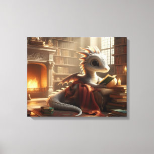 Toile Petit Dragon Bibliophile