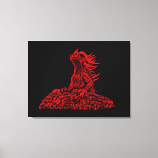 Toile Petit dragon rouge (Recto)