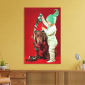 Toile Petit garçon décorant un chien (Insitu(Salon))