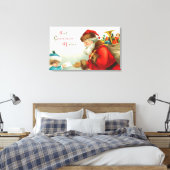 Toile Petit garçon donnant une lettre à Père Noël (Insitu(Chambre))