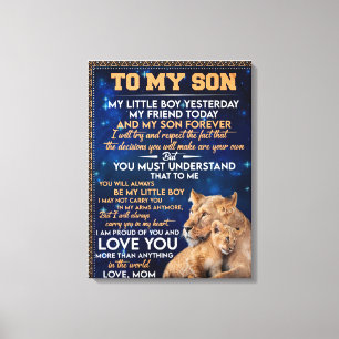 Toile Petit Garçon Hier Ami Aujourd'Hui-Lion Maman À Fil