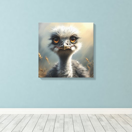 Toile Petit oiseau d'autruche (Insitu (Plancher de Bois))