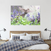 Toile Petit Oiseau En Lavande (Insitu(Chambre))