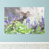 Toile Petit Oiseau En Lavande (Insitu (Plancher de Bois))