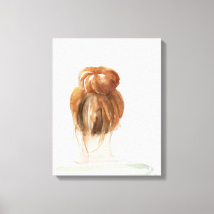 Toile Petit pain rouge de noeud de dessus de cheveux