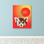 Toile Petit panda (Ailurus fulgens) (Insitu (Plancher de Bois))