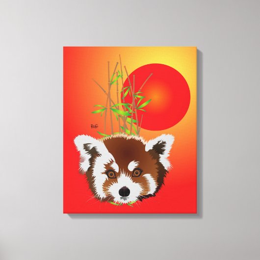 Toile Petit panda (Ailurus fulgens) (Recto)
