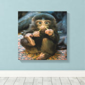 Toile Petit singe idiot (Insitu (Plancher de Bois))
