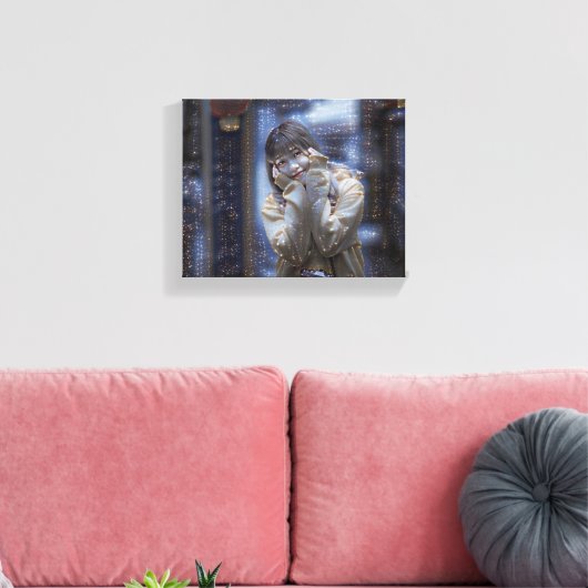 Toile "Petit soleil en jaune (Insitu(Salon))