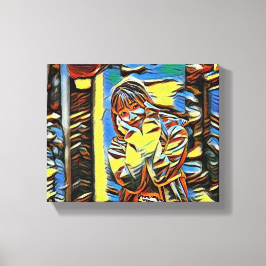 Toile "Petit soleil en jaune" (Recto)