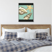 Toile Petit trio Shell Turquoise (Insitu(Chambre))