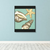 Toile Petit trio Shell Turquoise (Insitu (Plancher de Bois))