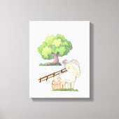 Toile Petite agneau dans la zone 11"x14" Imprimer (Recto)