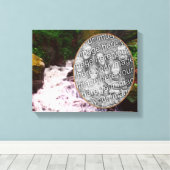 Toile Petite Cascade Woodland Peinture Ajouter Votre Pho (Insitu (Plancher de Bois))