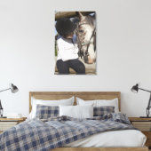 Toile Petite fille avec son cheval (Insitu(Chambre))