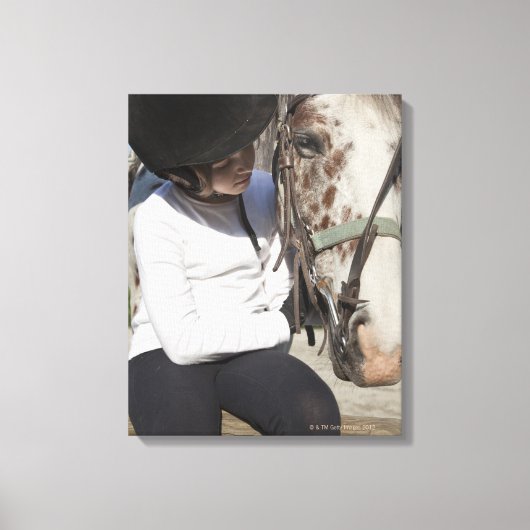 Toile Petite fille avec son cheval (Recto)