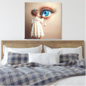 Toile Petite fille essuie les larmes (Insitu(Chambre))