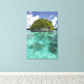 Toile Petite île à Palau, Micronésie Note la vague (Insitu (Plancher de Bois))