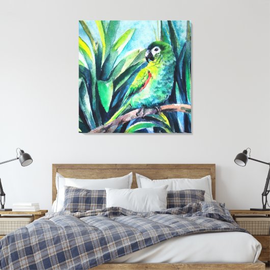Toile Petite macaw verte (Insitu(Chambre))
