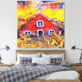 Toile Petite Maison de Fée Rouge (Insitu(Chambre))