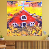 Toile Petite Maison de Fée Rouge (Insitu(Salon))