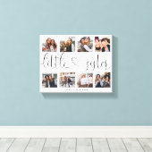 Toile Petite Soeur Script Cadeau Pour Soeur Photo Collag (Insitu (Plancher de Bois))