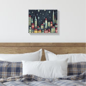 Toile Petite Ville La Nuit (Insitu(Chambre))