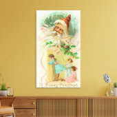 Toile Petites filles espionnant à travers la porte de la (Insitu(Salon))