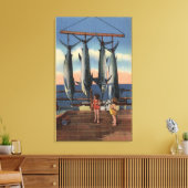 Toile Petites filles regardant l'espadon capturé (Insitu(Salon))