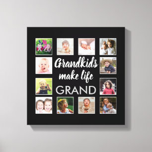 Toile Petits-enfants font la vie Grand Citation 12 Photo