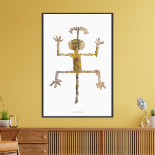 Toile Pétroglyphe de l'homme lézard