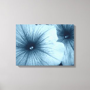 Toile Petunias bleu