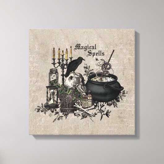 Toile PEU DE TÉMOINS vintages D'Halloween (Recto)