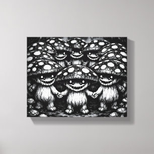 Toile Peuple Champignon • Créatures de la Forêt par Bur