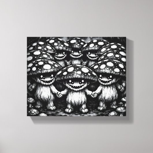 Toile Peuple Champignon •  Créatures de la Forêt par Bur (Recto)