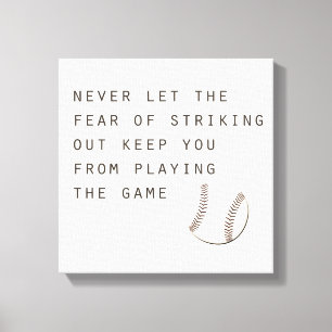 Toile peur de frapper un inspirant baseball moderne