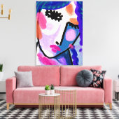 Toile Peut-être le portrait numérique Abstrait d'une fem (Insitu(Salon))