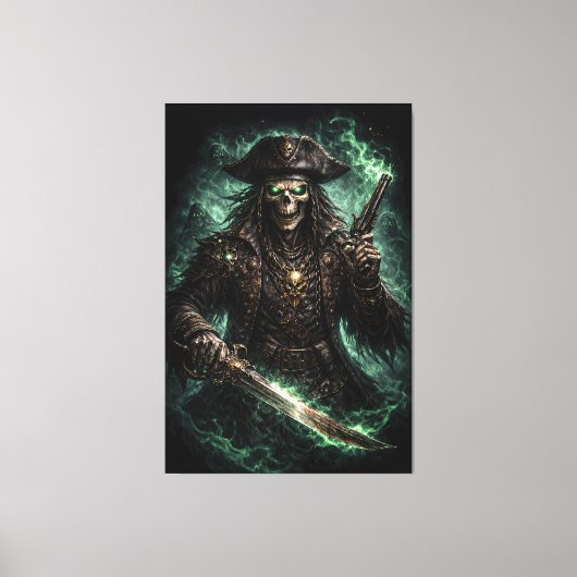 Toile Phantom Pirate Skull – Dark Fantasy Reaper (Recto)