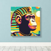 Toile Pharaoh Chimpanzé Toutankhamon (Insitu (Plancher de Bois))