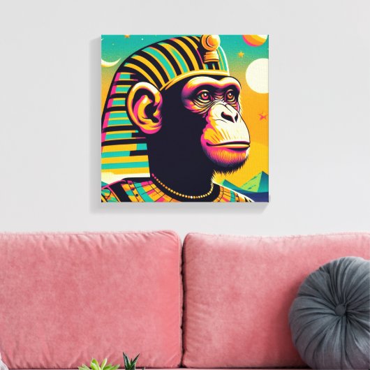 Toile Pharaoh Chimpanzé Toutankhamon (Insitu(Salon))