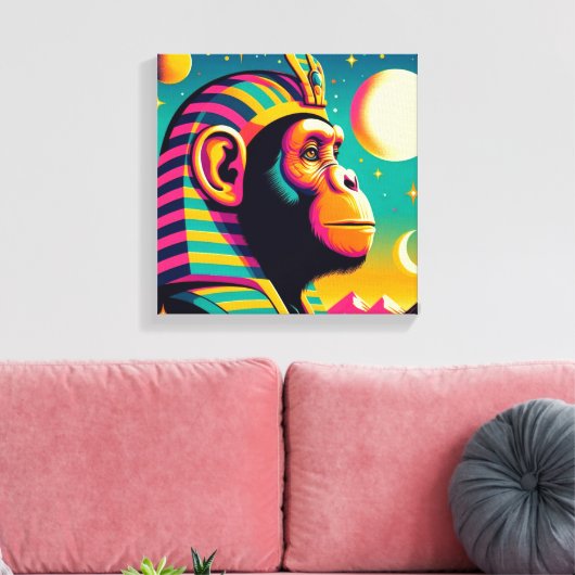 Toile Pharaoh Chimpanzé Tut 3 (Insitu(Salon))