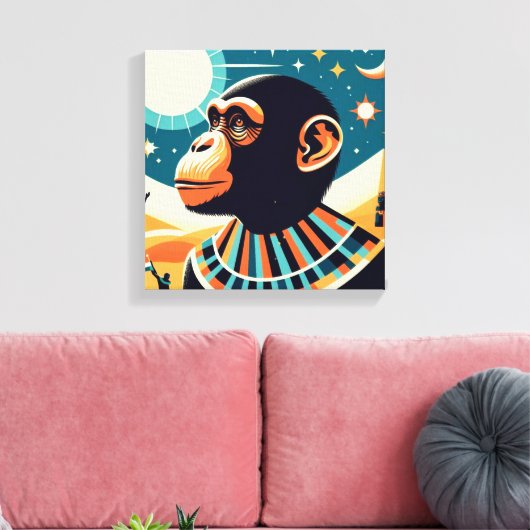 Toile Pharaon Chimpanzé Tout 5 (Insitu(Salon))