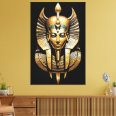 Toile Pharaon doré avec coiffe royale Art (Insitu(Salon))