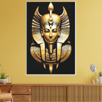 Pharaon doré avec coiffure royale Art
