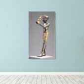 Toile Pharaon en offrande devant la déesse Maat (Insitu (Plancher de Bois))