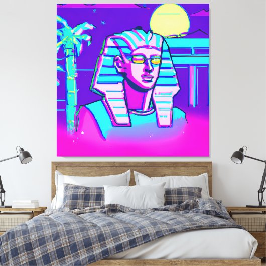 Toile Pharaon Synthwave (Insitu(Chambre))